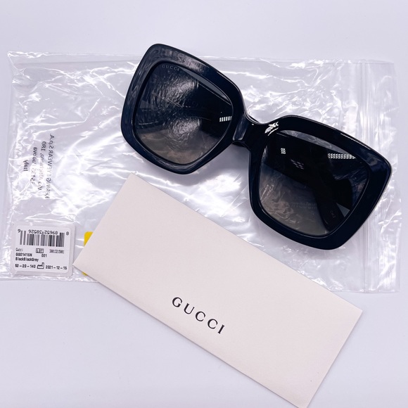 NEW GUCCI GG0141SN 001 NEW COLLECTION WOMEN’S SUNGLASSES GUCCI GG0141S - Picture 13 of 14